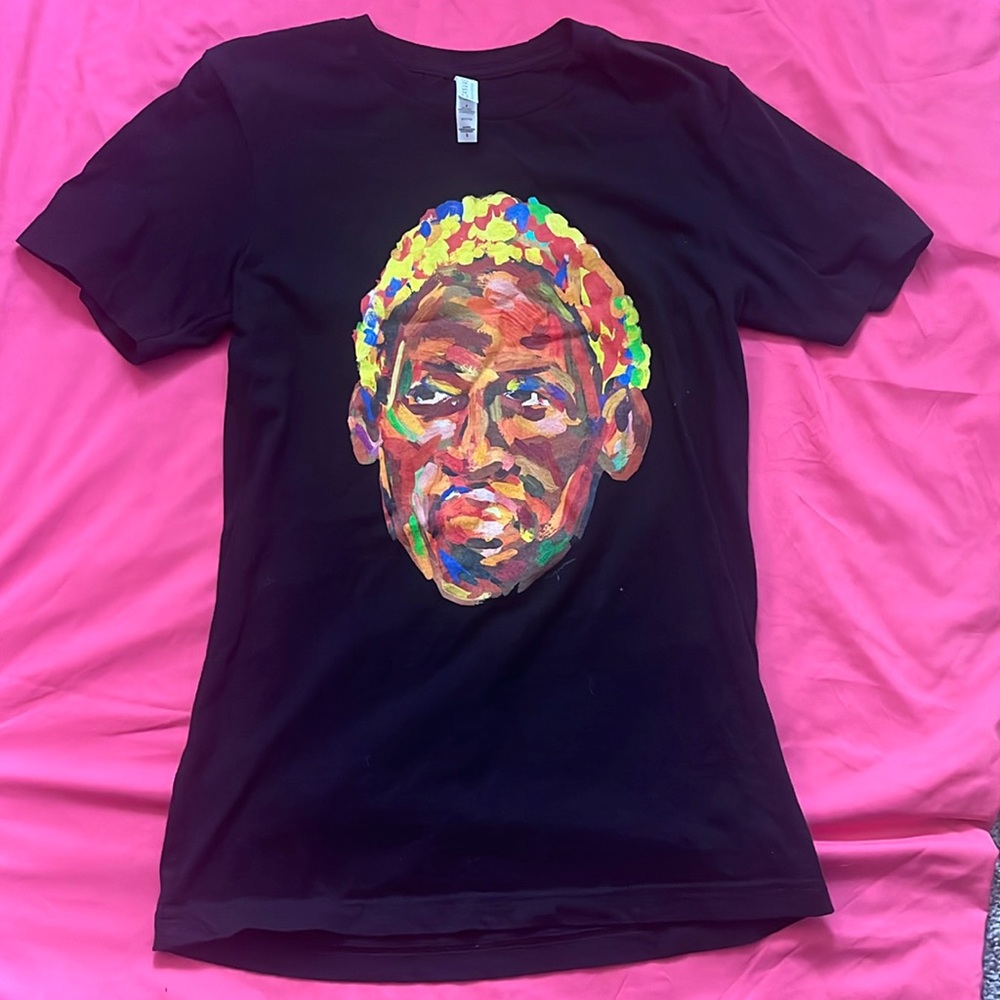 Dennis Rodman colorful t shirt